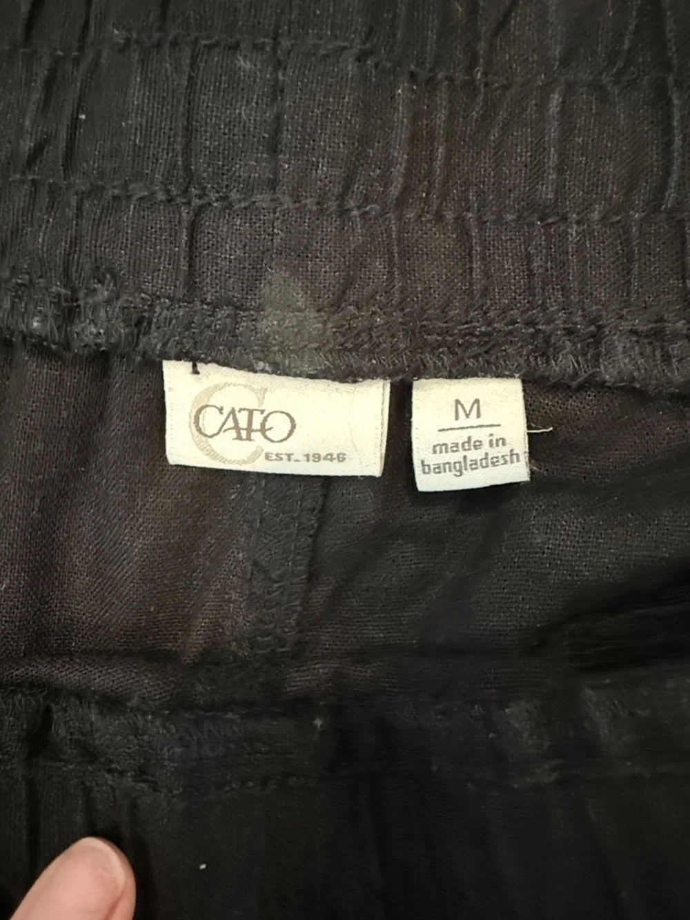 Cato linen blend Drawstring Waist Trousers - Picture 2 of 8